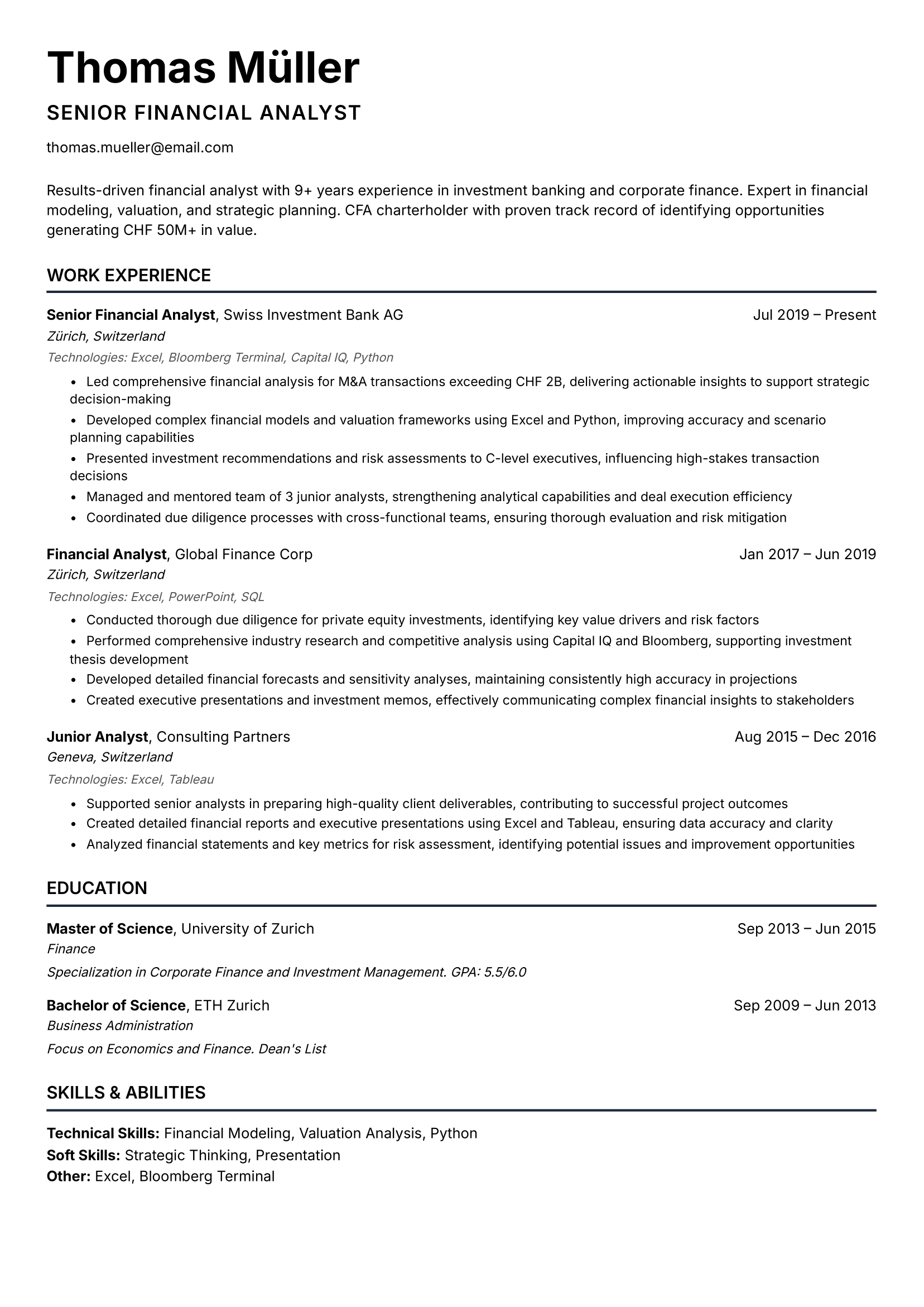 Resume template