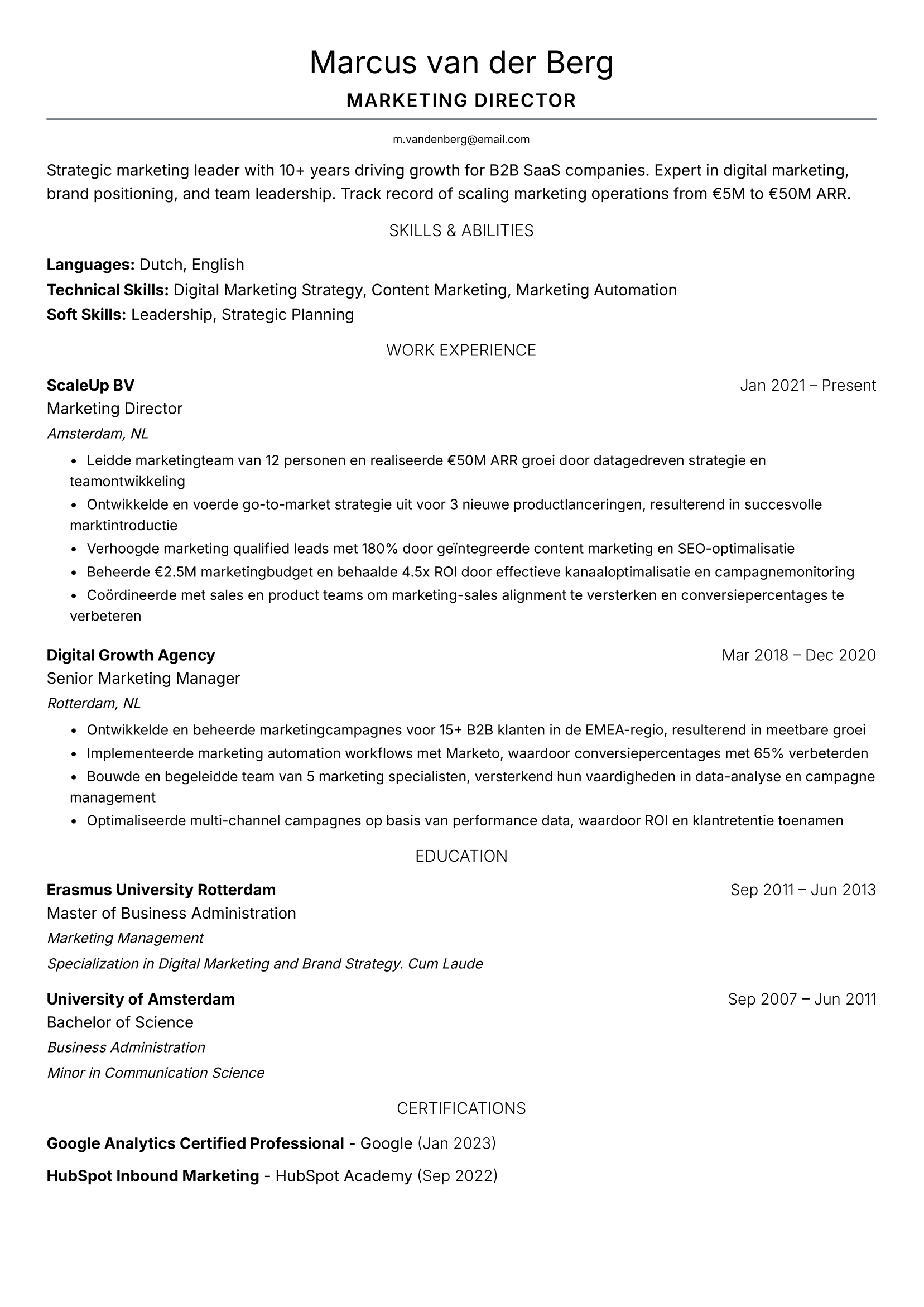 Resume template